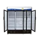 triple doors upright freezer
